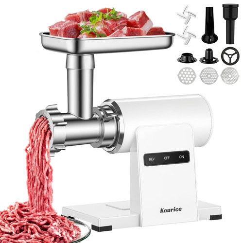 Electric Meat Grinder, Sausage Stuffer, 5.5LBS/Min with Copper Motor & Metal Gears
