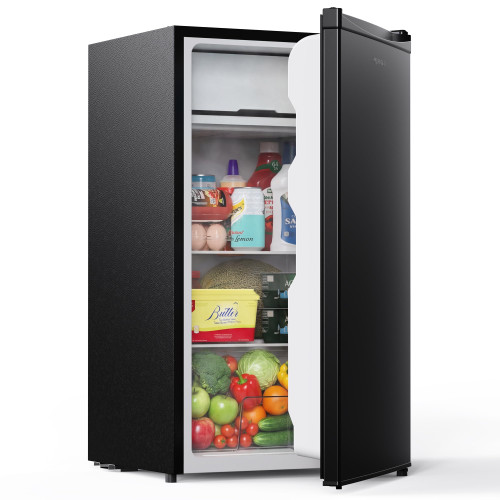 Upstreman 3.2 Cu.Ft Mini Fridge with Freezer, Quiet Efficient Small Fridge