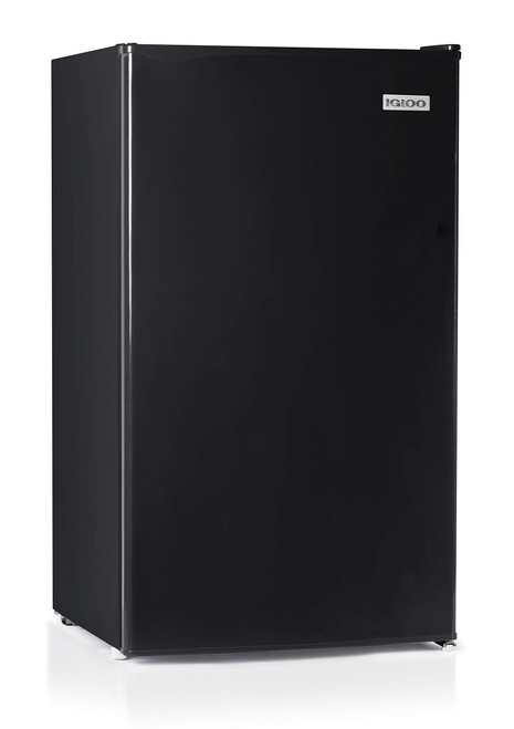 Single Door Compact Refrigerator with Freezer, Slide Out Glass Shelf
