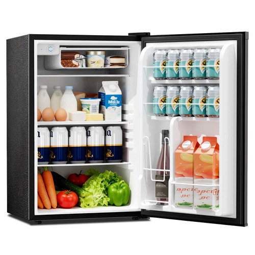 4.41 Cu Ft Compact Refrigerator Single Door Mini Fridge with Freezer with 7 Adjustable Thermostat