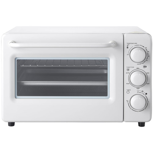 Novaspark Air Fryer Toaster Oven Combo, Retro Convection Oven Countertop,19QT Small Toaster Oven, 4-slices or 9" Pizza,Bake,Toast,Broil, Air Fry, Rapid Heating Mini Conventional Oven, Non-Stick, White