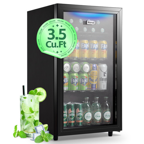 WANAI Beverage Refrigerator Cooler 3.5 Cu.Ft