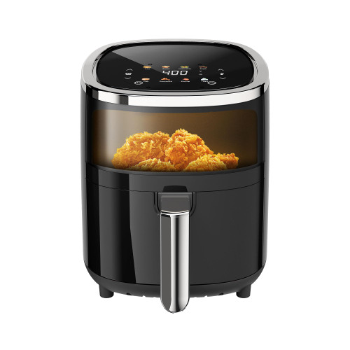 WHUTO Compact Air Fryer, 9-in-1 with Smart Digital Color TouchScreen Air Fryers, View Window, Air Fry, Roast, Bake,Reheat, Dehydrate, 12 Presets,Dishwasher Safe Basket & Less Oil Nonstick,4.2QT