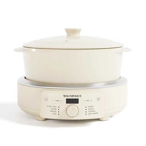 MAGNIFIQUE Slow Cooker, 4.5 Quart 8-in-1 Clay Pot Multi-Cooker