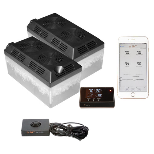 Le Veil Electric Cabinet Humidifier System for Wooden Cabinet (10~110CBFT) 40%~90% RH Humidity Setting