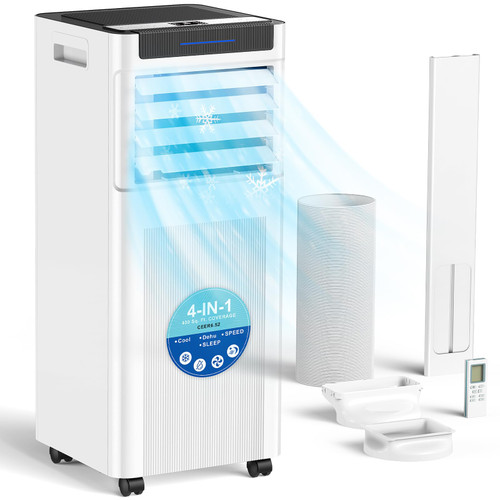 in 1 Portable AC Unit with Cool,Dehumidifier,Fan Modes&Sleep,Remote Control&24H Timer,AC Unit for Bedrooms,Living Rooms