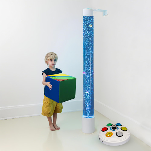 Bubble Tube Floor Lamp – Works with Various Controllers, Color-Changing Aquarium Mood Light for Visual Stimulation & Relaxation in Home