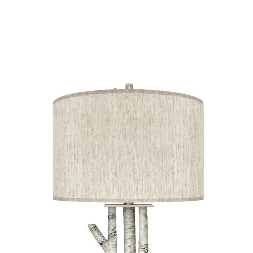 Pemberly Row 29.5" Birchwood Coastal Table Lamps, Whitewash Finish, Set of 2, Nature-Inspired Design with USB Port, Linen Shade, 3-Way Switch