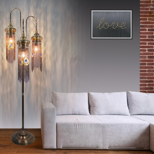 Moroccan Floor Lamp-Inspired Branch Vintage Tree Floor Lamps - Stunning Turkish Swan Neck Standing Lights