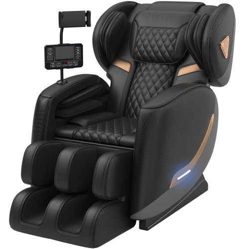 Luxury 3D Zero Gravity Full-Body Shiatsu Massage Chair with 10-Node Rollers,20 Airbags,Waist & Leg Heating, Bluetooth Audio