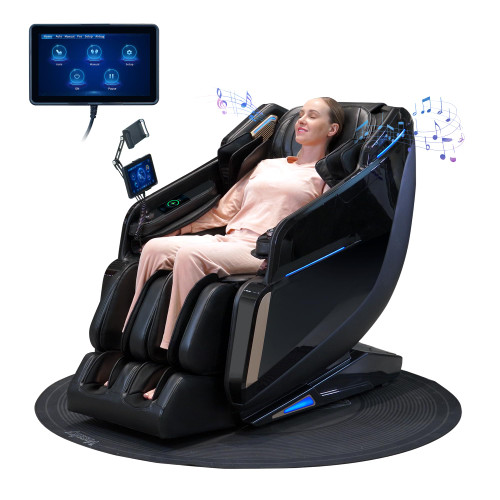 Body Zero Gravity Massage Chair Recliner Shiatsu with Heat, AI Voice Control, Foot Roller & 3-Zone Heating - Home Electric Massager