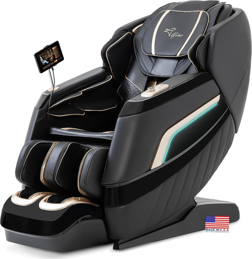 Alfine 4D Plus Full Body Massage Chair-Made in U.S.A. with U.S. & Imported Material, Yoga Stretch, OTA Cloud Upgrade, 27+ Modes, AI Voice Control