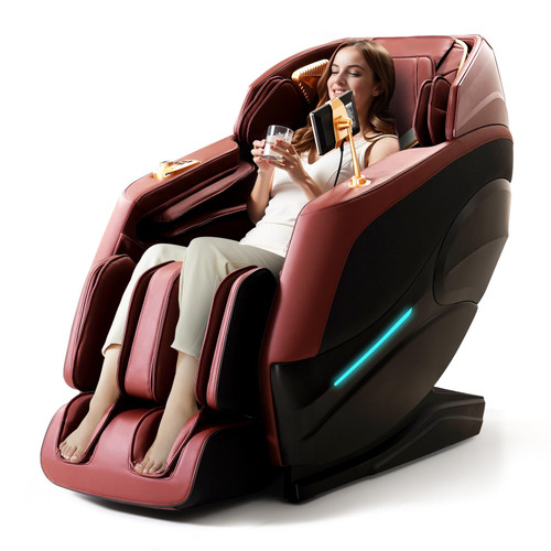 Electric Massage Chairs with Heat Body Scan Foot Roller, AI Control