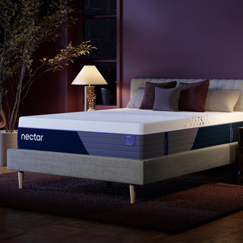 Nectar Luxe Hybrid 14” Queen Mattress - Medium Firm - Memory Foam & Innerspring Coils - Cooling Fibers - Back Pain Relief
