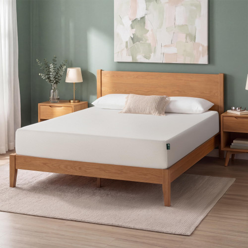 Zinus 12 Inch Queen Green Tea Memory Foam Mattress [New Version], Fiberglass Free, Medium Firm Feel