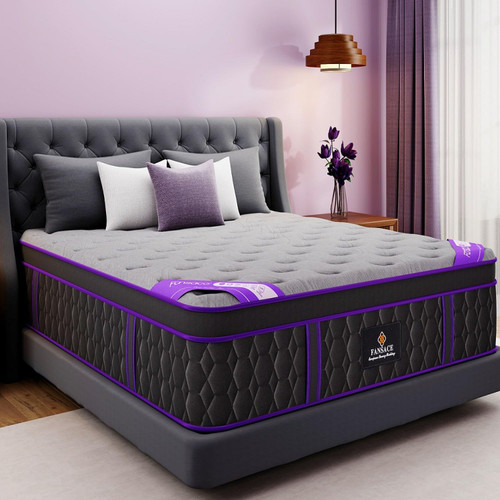 King Size Mattress, 14 Inch Deluxe Hybrid King Mattress in a Box, Cooling-Gel Memory Foam & Pocket Springs, Medium Firm
