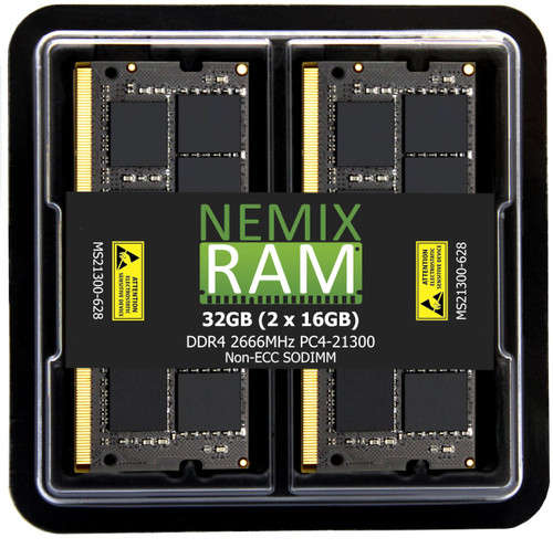NEMIX RAM 32GB (2X16GB) DDR4 2666MHz PC4-21300 2Rx8 1.2V CL19 260-PIN Non-ECC SODIMM KIT Compatible with Apple iMac Mac mini Computers