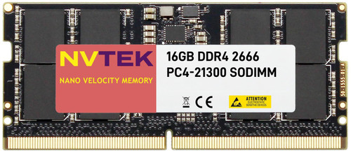 16GB 1X16GB DDR4 2666MHz PC4-21300 2Rx8 1.2V CL19 260-PIN Non-ECC SODIMM NVTEK Notebook Laptop PC Memory