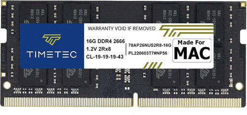 Timetec 16GB Compatible for Apple DDR4 2666MHz for Mid 2020 iMac (20,1/20,2) / Mid 2019 iMac (19,1) 27-inch w/Retina 5K Display, Late 2018 Mac mini (8,1) PC4-21333 / PC4-21300 SODIMM MAC RAM Upgrade