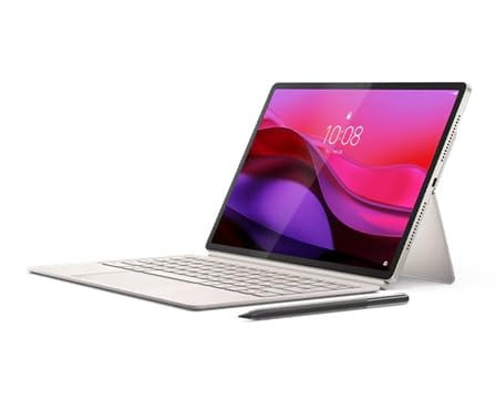 Lenovo - Yoga Tab Plus - 12.7" 3K (2944 x 1840) Tablet - 256GB with Keyboard Stand + Pen - Seashell 16GB LPDDR5X AI Computing Power ZAEG0096US