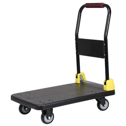 DWNARTS Platform Truck Cart Foldable Push Hand Cart for Loading and Storage Platform Truck Trolley with 360 Degree Swivel Wheels Large Loading Capacity Push Cart Dolly (Q 6)