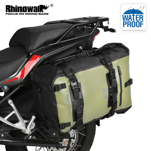 Rhinowalk Motorcycle Tail Bag 100%Waterproof Cycling Backpack 8L 15L 30L Motor Side Saddle Pack
