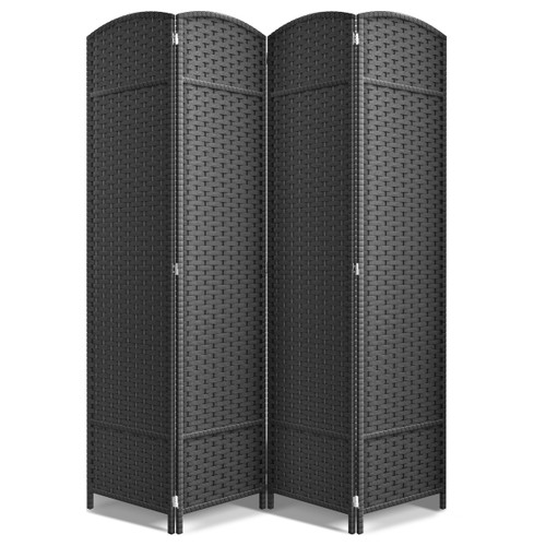 Sorbus 4 Panel Room Divider 6 ft. Tall - Privacy Screen, Extra Wide Double Hinged Panels, Mesh Hand-Woven Design, Partition Room Dividers and Folding Privacy Screens, Wall Divider for Room Separation