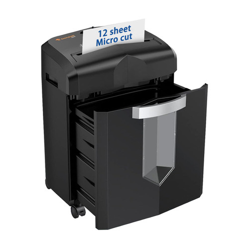 Bonsaii 12 Sheet Micro Cut Paper Shredder | 60-Minute Continuous Run Time | Home Office Heavy Duty Shredder for CD, Credit Card, Mails, Staple, Clip, Jam-Proof System | 4.2 Gal Pullout Bin