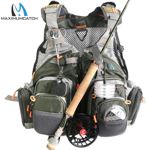 Maximumcatch Fly Fishing Vest With Multifunction Pockets Adjustable-size Mesh Fishing Backpack Fly Fishing 