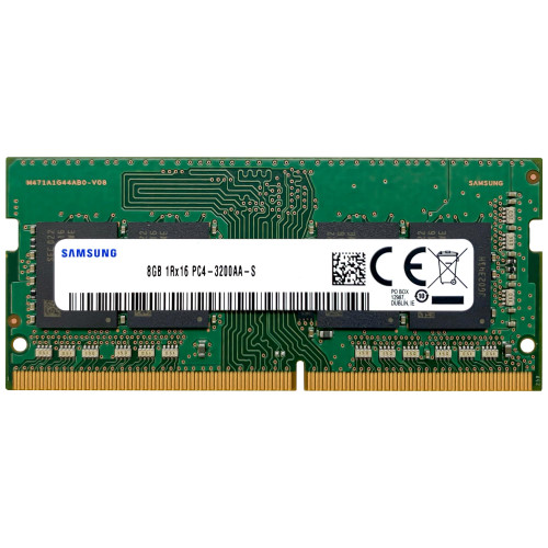 Samsung 8GB DDR4 3200MHz PC4-25600 (PC4-3200AA) CL22 SODIMM 1Rx16 Single Rank 1.2V 260-Pin Laptop, Notebook RAM Memory