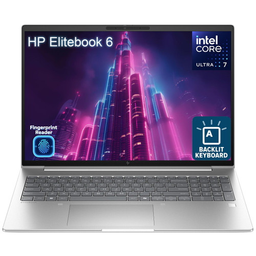 HP EliteBook 6 16" Business Laptop Computer, Intel Ultra 7 255U, 16GB RAM, 512GB SSD, (Next gen of 660) for Office Data Processing, Backlit Keyboard and Fingerprint Reader, Windows 11 Pro, Silver