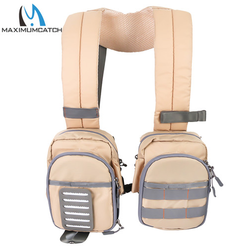 Maximumcatch Compact Fly Fishing Chest Pack Light Weight Adjustable Fishing Vest for Men Women 