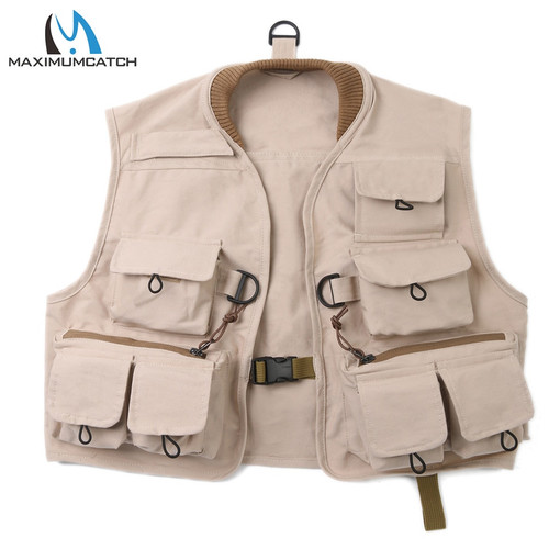 Maximumcatch 100% Cotton Fly Fishing Vest Youth Fishing Vest Pack Size S/M/L