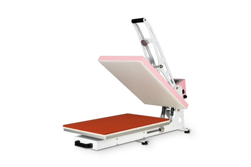 Montary 16x24 Commercial Grade Semi-Automatic 2000W High Pressure Multifunction Heat Press Machine: Boasting a Slide Out Lower Platen, Fast Heating, Pink