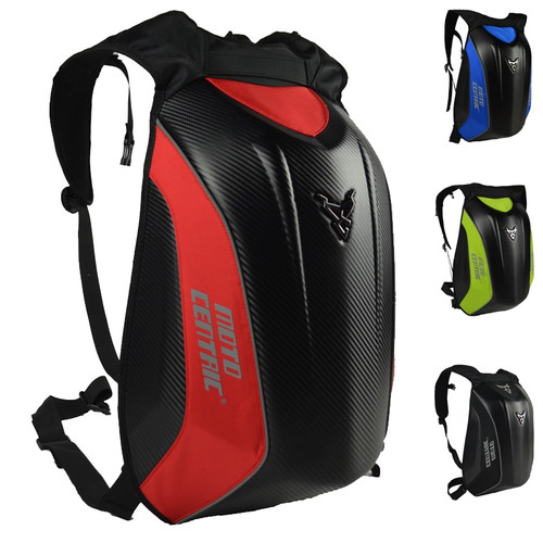 MOTOCENTRIC Motorcycle Backpack Carbon Fiber Motocross Helmet Bag Waterproof