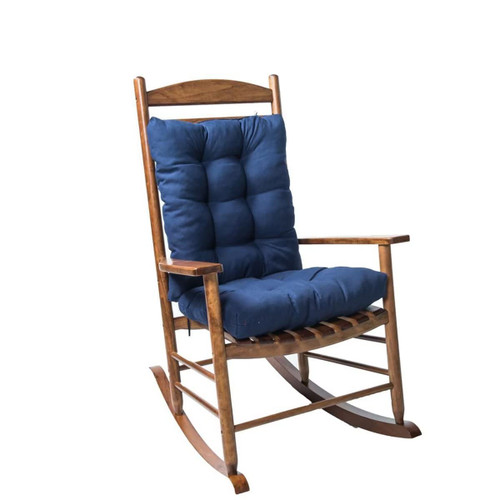 TESICA 1 Pack Patio Chair Cushion, Rocking Chair Cushion Overstuffed Seat Back Cushion Pad for Outdoor Indoor, Navy Blue