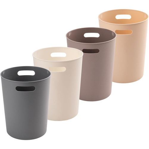Amorettise 4 Pack Small Trash Can for Bathroom - 3 Gallon/12-Liter Wastebasket, Round Plastic Garbage Container Bin for Bedroom Office.