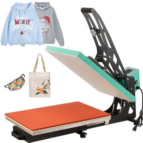 16x24 Heat Press Machine, Slide-Out Semi-Automatic T Shirt Press Machine, 110V 2000W Clamshell Heat Press, Sublimation Heat Transfer Printer for T-Shirts, Ceramics,Bags, Cushion