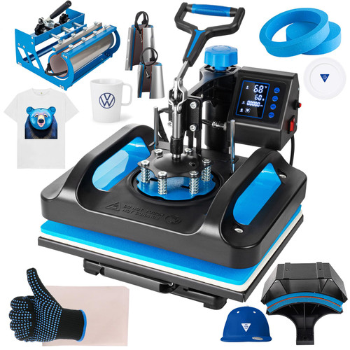 Topdeep Pro Heat Press 15x12 Inch, 8 in 1 Heat Press Machine with 30 OZ Tumbler Press, Swing Away T Shirt Pressing Machine, Combo Tumbler Heat Press Machine Sublimation for T-Shirt Hat Cap Mug Plate