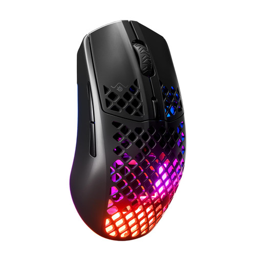 SteelSeries Aerox 3 Wireless - Super Light Gaming Mouse - 18,000 CPI TrueMove Air Optical Sensor - Ultra-Lightweight 68g Water Resistant Design - 200 Hour Battery Life – Onyx (Renewed)