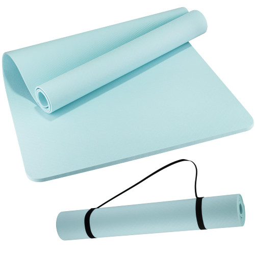 Wimwum Extra Wide Yoga Mat 72" x 32", 9mm Non Slip TPE Exercise Mat with Carrying Strap, Large Workout Mat for Yoga, Pilates, Stretching, HIIT & Home Gym, Green
