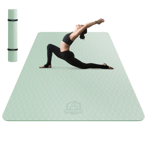 HAPBEAR Extra Large Yoga Mat - 72"x54"x6mm (1/4 inch), Non-Slip, Durable, Eco-Friendly, Thick Wide Exercise Mat for Home Workouts, Yoga, Pilates, Stretching and Cardio Workouts