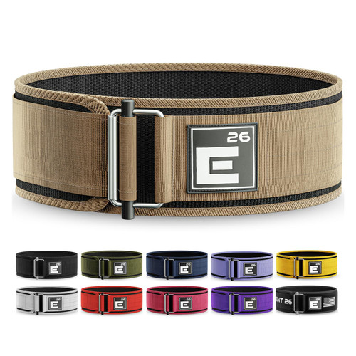 Self-Locking Weight Lifting Belt - Premium Weightlifting Belt for Serious Functional Fitness, Weight Lifting, and Olympic Lifting Athletes - Lifting Belt for Men and Women (Small, Ranger Tan)