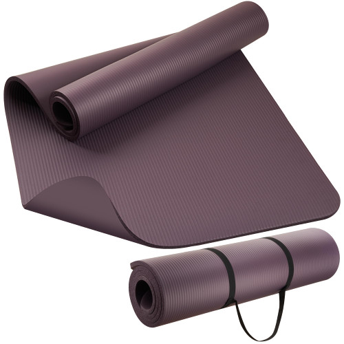 KEEP Extra Thick NBR Yoga Mat for Women & Men, 15mm Thick, 72”x32” Large Exercise Mat with Non-Slip Workout Mat for Yoga, Pilates, Stretching, Meditation – Wide & Cushioned Fitness,Mat Purple