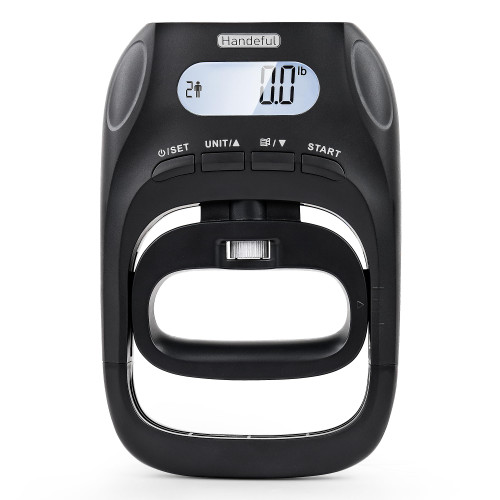 Handeful Grip Strength Tester Trainer - Dynamometer Handgrip Measurer Meter, Handheld Strengthener Exerciser for Sports, School, and Home Use (black 180kg)