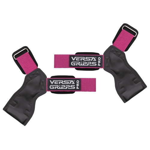 Versa Gripps Pro, Made in USA, Wrist Straps for Weightlifting Alternative, Best Training Accessory SM, Pink