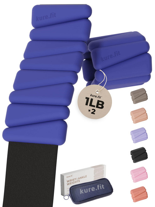 kure.fit Pilates Weight | Wrist & Ankle Weights for Women | Weighted Bangles | 1LB Set of 2