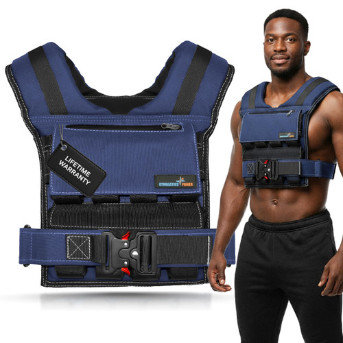 Gymnastics Power Weighted Vest Adjustable for Men and Women – Workout Weight Training Vest for Fitness, Running, Strength, Exercise & Cross Training