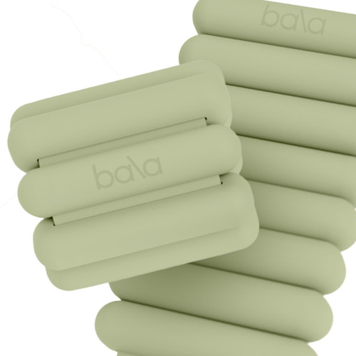 Bala Bangles Wrist & Ankle Weights for Women & Men - 3 lb Adjustable Weighted Bands - Soft Silicone Arm & Leg Weights for Pilates, Yoga, Walking, Barre, Home Workout & Strength Training Exercise