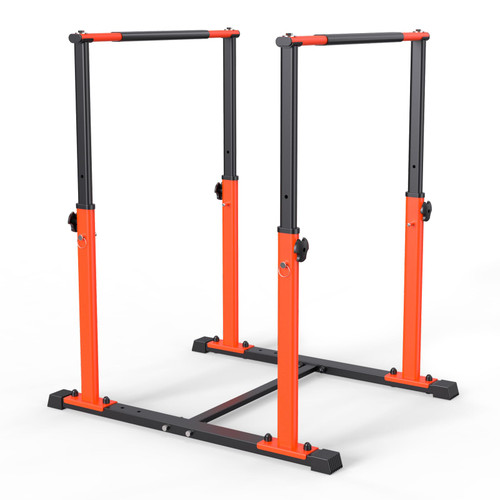 Dip Bar Station Functional Fitness Workout Dip bar 3 Level Adjustable Height Dip Stand 400lbs Heave Duty Dip Station for Full Body Workout Fitness